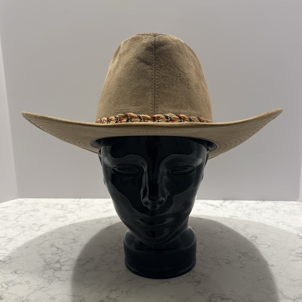 Resistol Self-Conforming Tan Feather Western Cowboy Hat size 7 1/8‎ - Picture 5 of 14